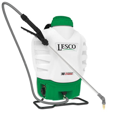 Lesco zero pump - The LESCO Premium Elite Series Zero Pump Handheld Sprayer is an electric-powered compressed-air style tank sprayer that is designed to spray water soluble solutions, such as herbicides, pesticides, and other liquid chemicals typically used for weed prevention, weed remediation, pest control, fertilizing, and watering.